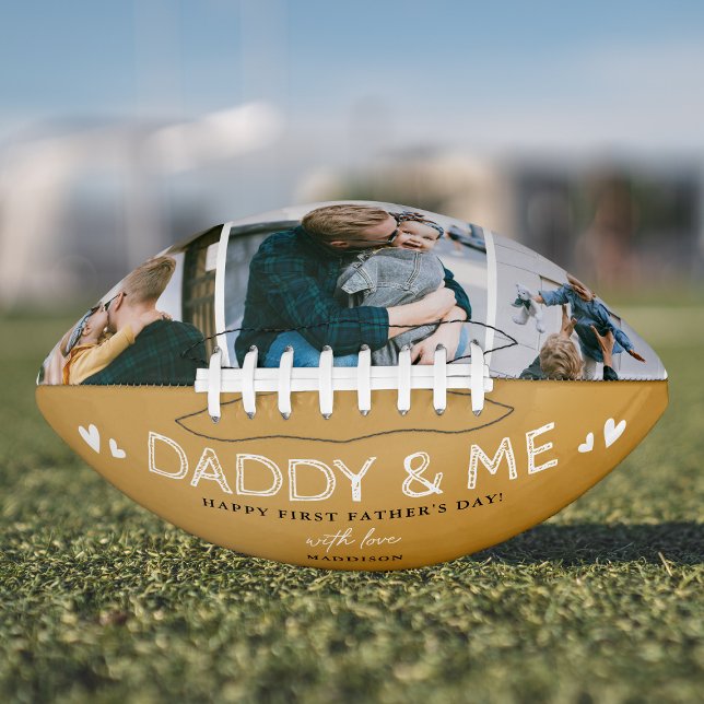 Niedliches "Daddy & Me" Foto Collage 1. Vatertag Football (Von Creator hochgeladen)