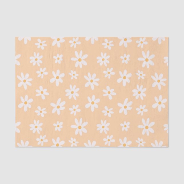 Niedliches Daisy Blume Muster Seidenpapier (Vorderseite)