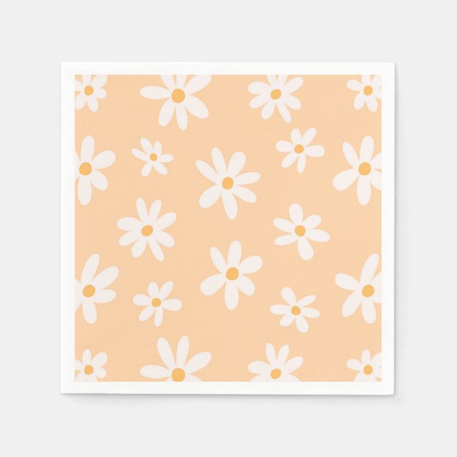 Niedliches Daisy Blume Muster Serviette (Vorderseite)
