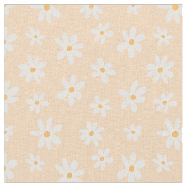 Niedliches Daisy Blume Muster Stoff (Nahaufnahme)