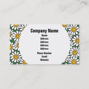 Niedliches Daisy-Blume-Muster Visitenkarte