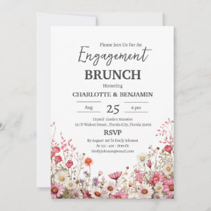 Niedliches Daisy Floral Verlobung Brunch Party Einladung