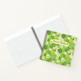 Niedliches Daisy Illustration farbenfrohe Blumenmu Notizbuch