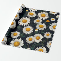 Niedliches Daisy Pattern blaues Wrapping Paper