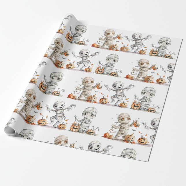 Niedliches Dancing Mummies Kids-Halloween-Party Geschenkpapier (Ungerollt)