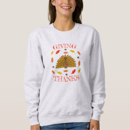 Niedliches Dankeschön an die türkischen Herbstlaub Sweatshirt