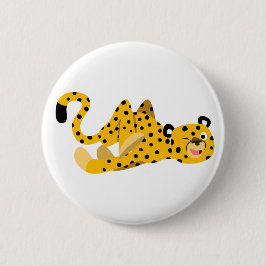 Niedliches Dashing Cartoon Cheetah Button Abzeiche