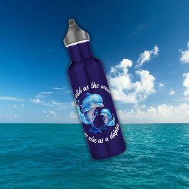 Niedliches Delphinangebot | Edelstahlflasche