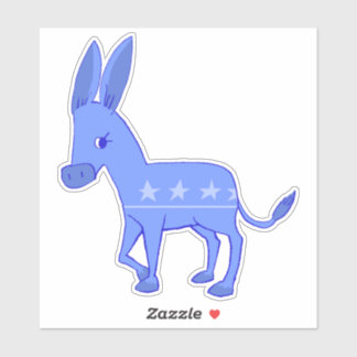 Niedliches demokratisches Party Donkey-Aufkleber Aufkleber