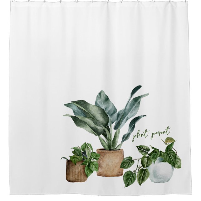 Niedliches Design der botanischen Pflanze "Pflanze Duschvorhang (Vorderseite)