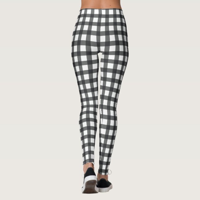 Niedliches Design der karierten Stoffe Leggings (Rückseite)