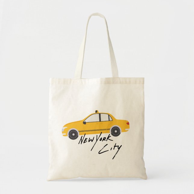 Niedliches Design des New Yorker Taxi. NYC-Süchtig Tragetasche (Vorne)