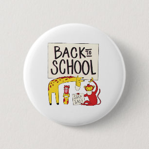 Niedliches Design für die Sicherheit von Schultier Button