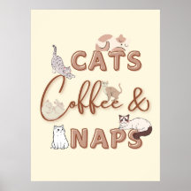Niedliches Design für Katzen und Kaffeeliebhaber