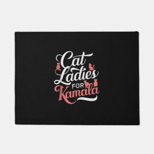Niedliches Design - Katzen Ladys für Kamala mit Ka Fußmatte