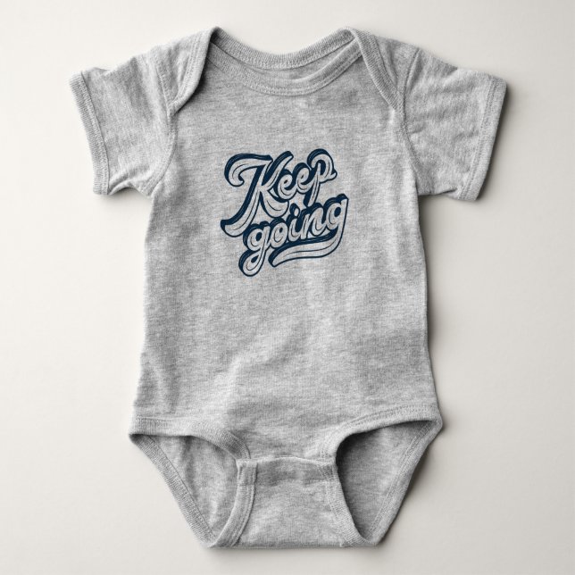 Niedliches Design l Text mit Wirkung l Behalt fait Baby Strampler (Vorderseite)