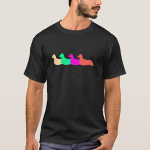 Niedliches Design Langhaarige Dackel Lover Geschen T-Shirt