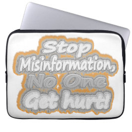 niedliches Design mit "Stopp Misinformation". Jetz Laptopschutzhülle