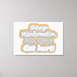 niedliches Design mit "Stopp Misinformation". Jetz Leinwanddruck