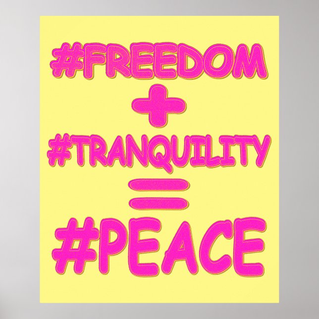 niedliches Design "PEACE EQUATION". Jetzt kaufen Poster (Vorne)