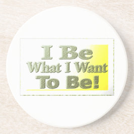 Niedliches Design über "I Be" T - Shirt Throw Pill Getränkeuntersetzer