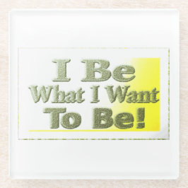 Niedliches Design über "I Be" T - Shirt Throw Pill Glasuntersetzer