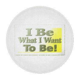 Niedliches Design über "I Be" T - Shirt Throw Pill Schneidebrett
