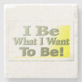 Niedliches Design über "I Be" T - Shirt Throw Pill Steinuntersetzer