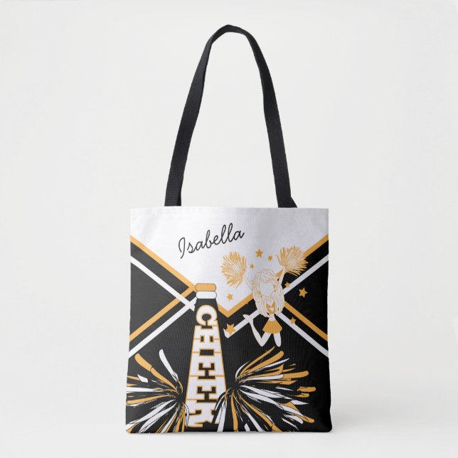 Niedliches Design von White, Black und Gold Chefle Tasche (Vorderseite)