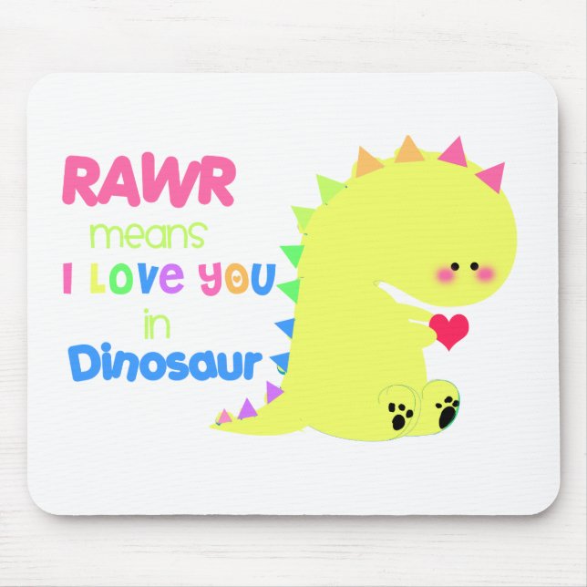 niedliches Dinosaurier mousepad! RAWR Mousepad (Vorne)