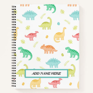 Niedliches Dinosaurier-Muster - benutzerdefinierba Notizbuch