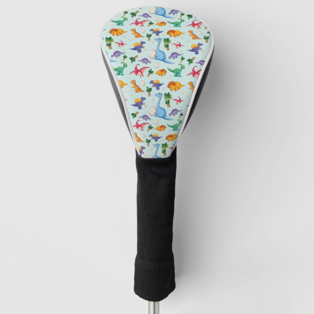 Niedliches Dinosaurier-Muster Golf Headcover (Vorderseite)