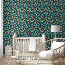 Niedliches Dinosaurier Muster Kids Zimmer Kinderzi Tapete