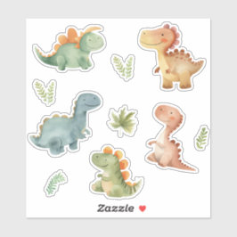 Niedliches Dinosaurier-Set Aufkleber