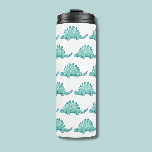 Niedliches Dinosaurier-Stegosaurus-Muster Thermosbecher (Stegosaurus dinosaur patterned thermal drinks tumbler)
