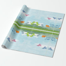 Niedliches Dinosaurier-Wrapping-Papier
