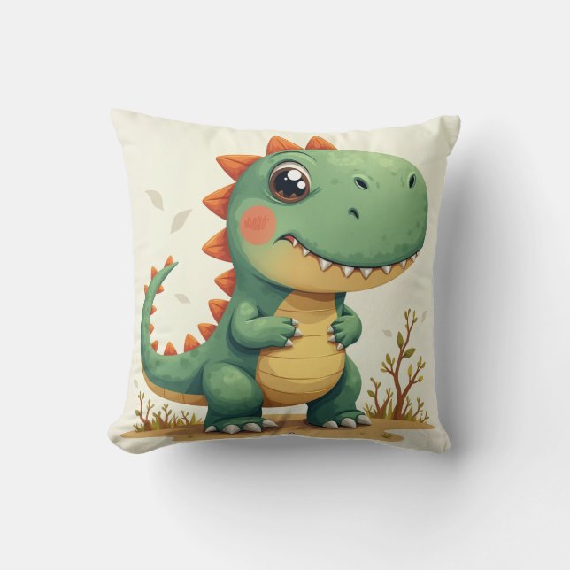 niedliches Dinosaurierkissen Kissen (Vorderseite)