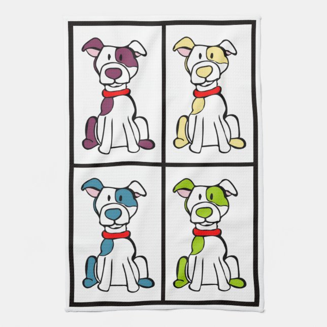 Niedliches Dog - Handtuch - Pitbull (Vertikal)