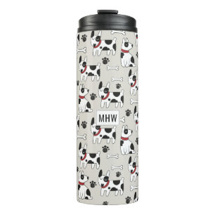 Niedliches Dog Muster, kundenspezifisch monogramm Thermosbecher