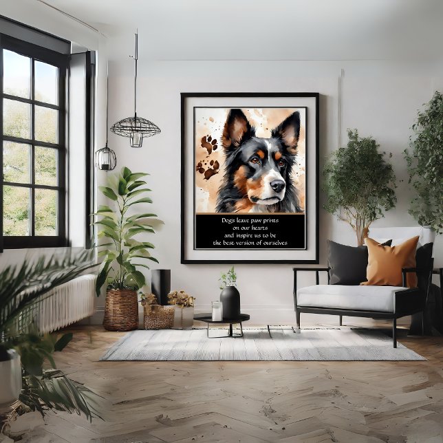 Niedliches Dog Watercolor Poster (Cute Dog Watercolor Poster)