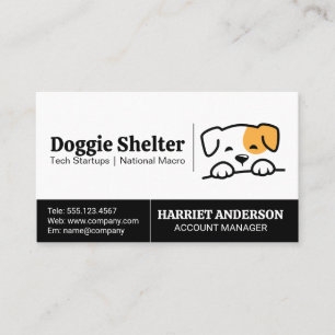 Niedliches Doggie-Logo Visitenkarte