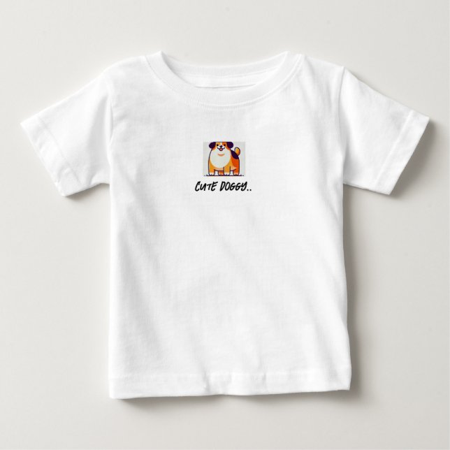 Niedliches Doggy Baby Top T Shirt (Vorderseite)