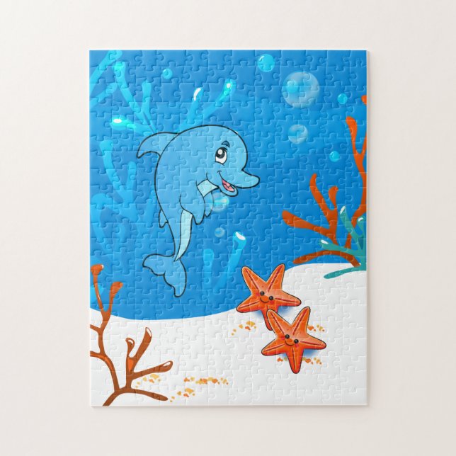 Niedliches Dolphin Ocean Puzzle (Vertikal)