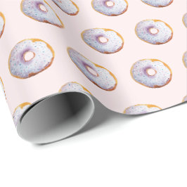 Niedliches Donut-Wasserfarbmuster Geschenkpapier
