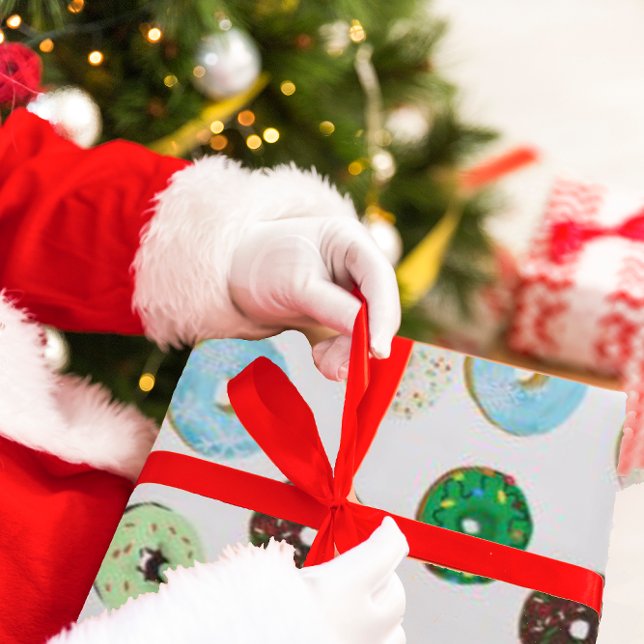 Niedliches Donut-Weihnachtswrapppapier Geschenkpapier (Von Creator hochgeladen)