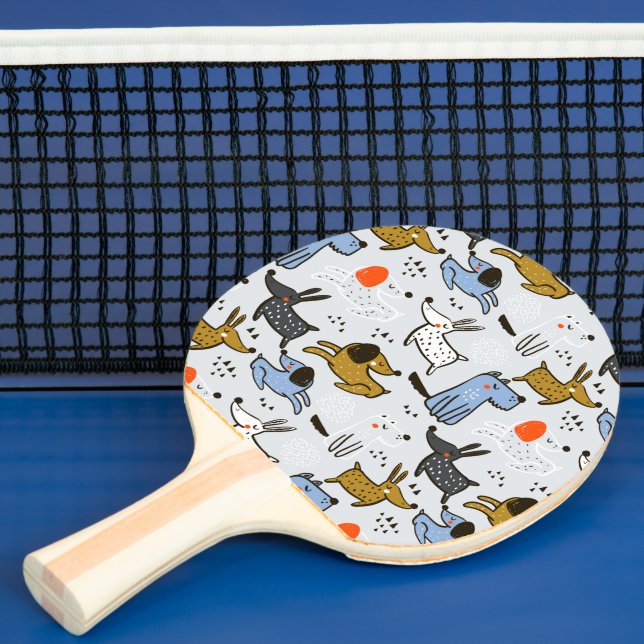 Niedliches Doodle-Dog-Muster Tischtennis Schläger (InSitu)