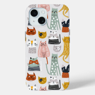 Niedliches Doodle Hand Dragees Katzenmuster Case-Mate iPhone Hülle