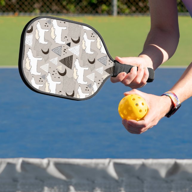 Niedliches Doodle-Waldbärmuster Pickleball Schläger (InSitu)