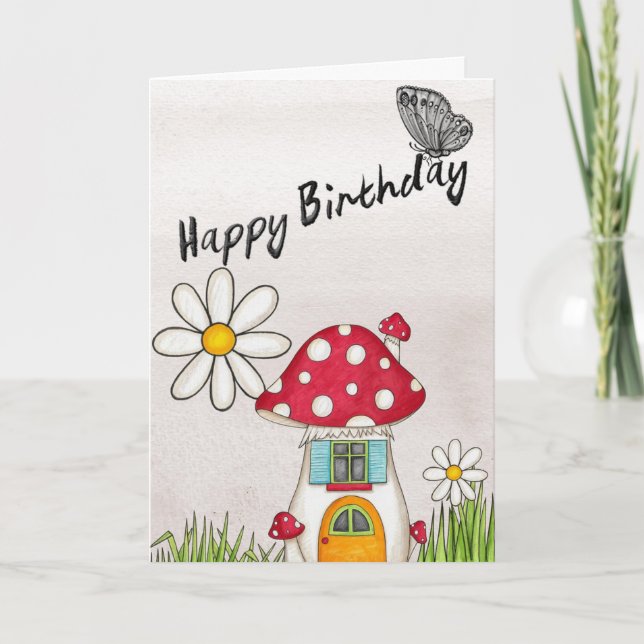 Niedliches Dorffest zum Geburtstag Karte (Vorderseite)