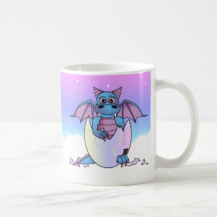 Niedliches Drache-Baby im gebrochenen Ei - Kaffeetasse